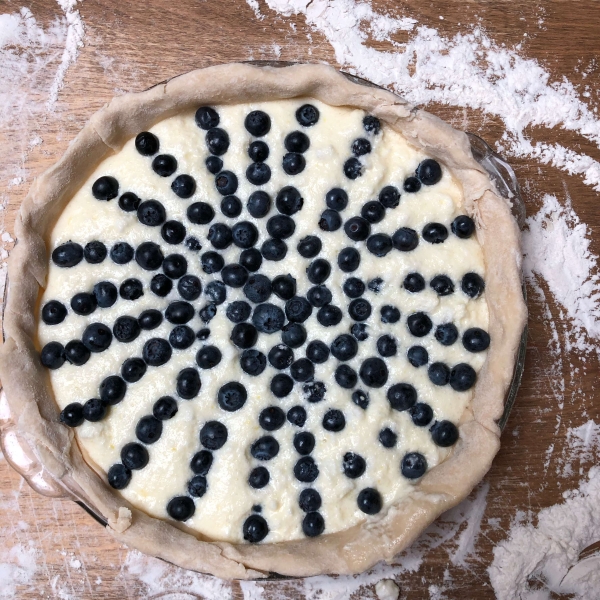 Lemon Blueberry Custard Pie