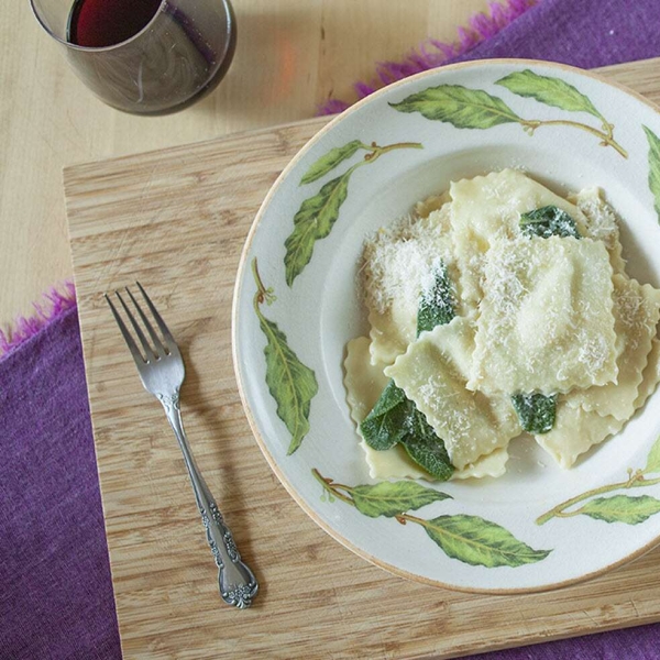 Homemade Pear and Gorgonzola Ravioli