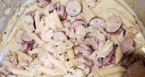 One-Pot Cajun Chicken and Sausage Alfredo Pasta