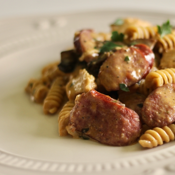 One-Pot Cajun Chicken and Sausage Alfredo Pasta