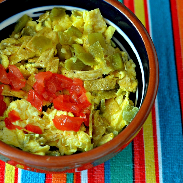 Green Chile Tortilla Scramble