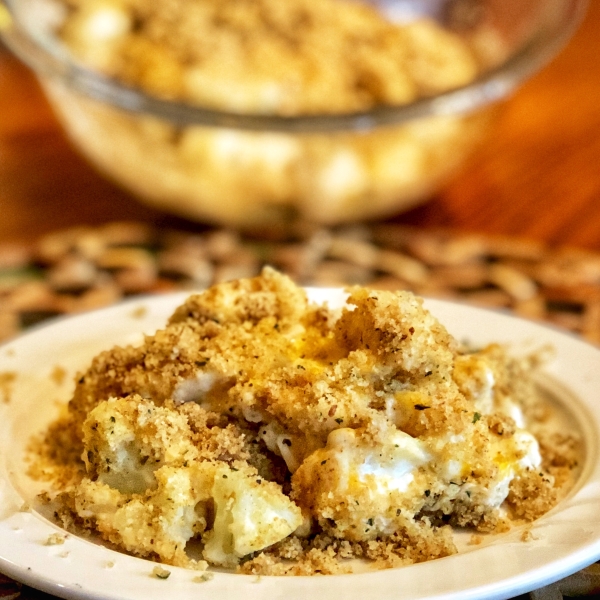 Three-Cheese Cauliflower Casserole