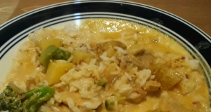 Easy Red Thai Curry with Chicken and Broccoli