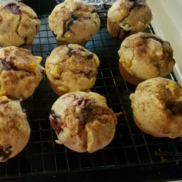 Blueberry Peach Muffins