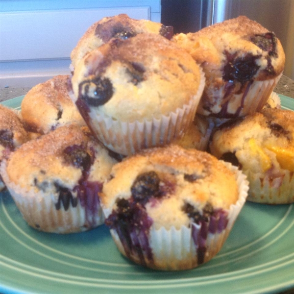 Blueberry Peach Muffins