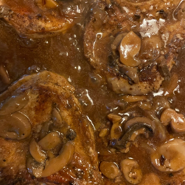 Grandma's Pork Chops in Mushroom Gravy