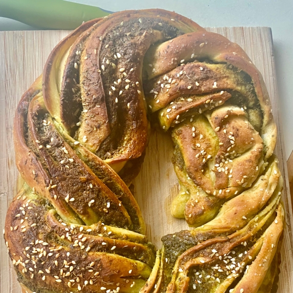 Braided Bread with Pesto