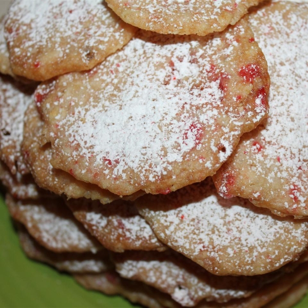 Peppermint Lace Cookies