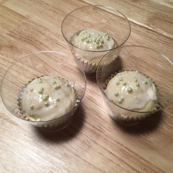 Mini Coconut Cupcakes with Passion Fruit Icing