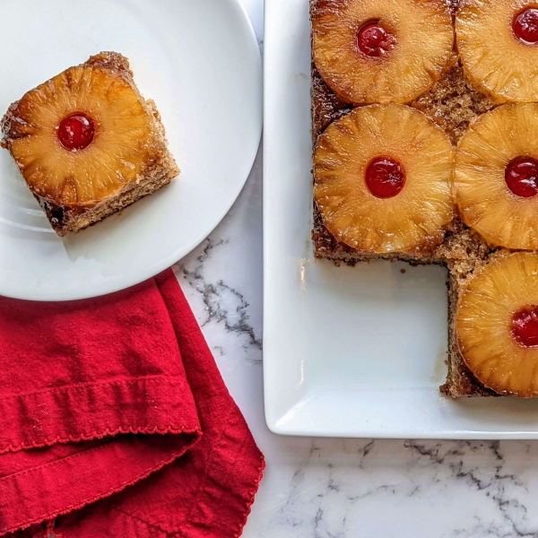 Vegan Pineapple Upside-Down Cake