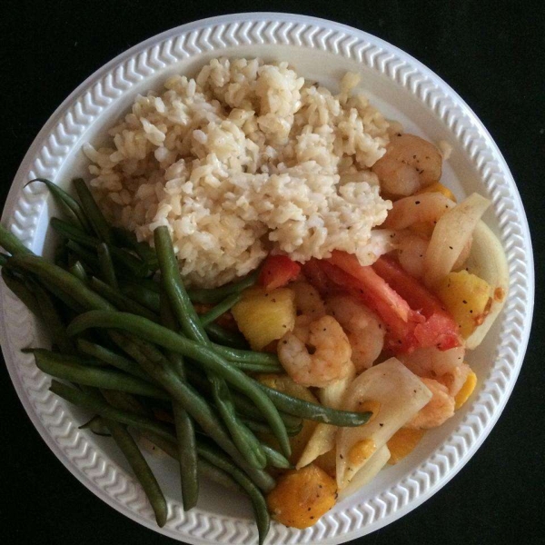 Grilled Shrimp with Pineapple and Mango