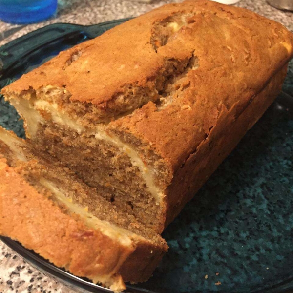 Carrot Cake with Bourbon Cheesecake Swirl