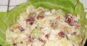 Chicken Pasta Salad with Cashews and Dried Cranberries