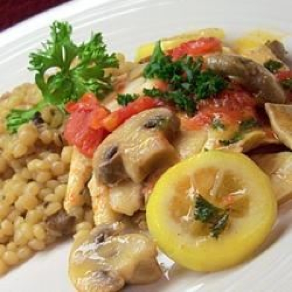 Tilapia and Mizithra Pasta