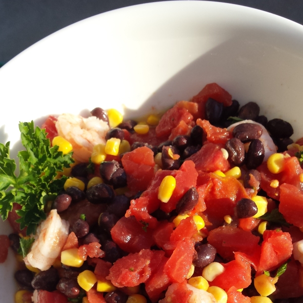 Black Bean, Corn, Tomato, and Shrimp Salad