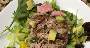 Sashimi Tuna Salad With Mint Lime Cilantro Dressing