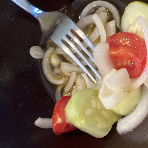 Marinated Cucumber, Onion, and Tomato Salad