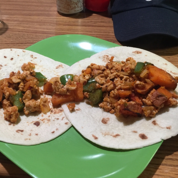 Turkey and Yam Spicy Tacos