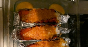 Baked Lobster Tails with Parmesan Topping