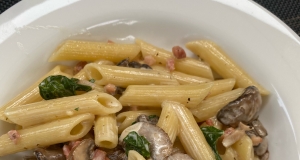 Penne with Pancetta and Mushrooms