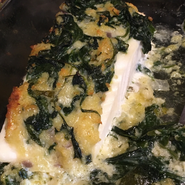 Aunt Carol's Spinach and Fish Bake