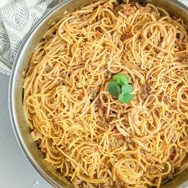 One-Pot Taco Spaghetti