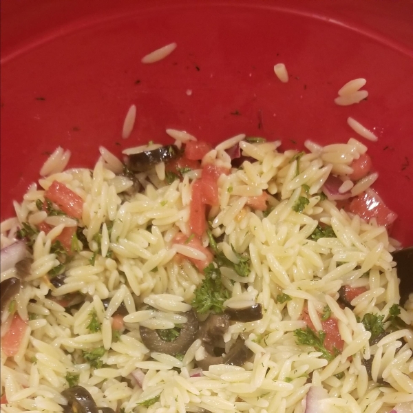 Orzo and Tomato Salad with Feta Cheese
