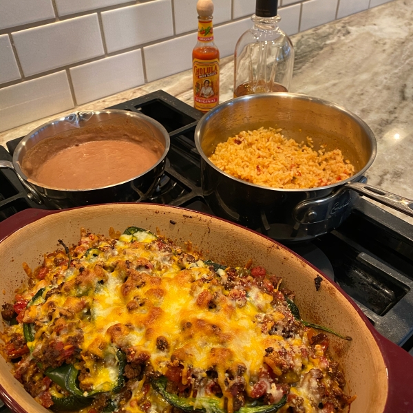 Baked Beef Chiles Rellenos Casserole