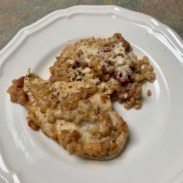 Easy Tuscan Chicken and Farro Skillet