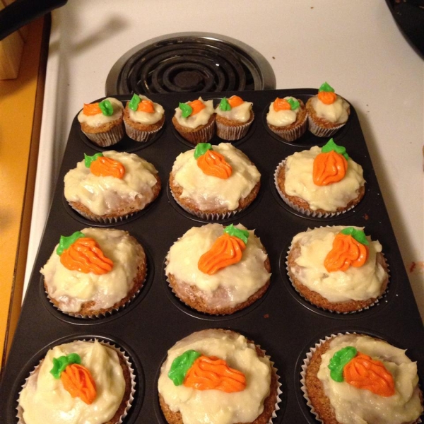 Carrot Cake Cupcakes with Cream Cheese Icing