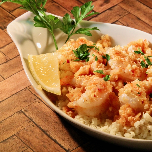 Lighter Baked Shrimp Scampi