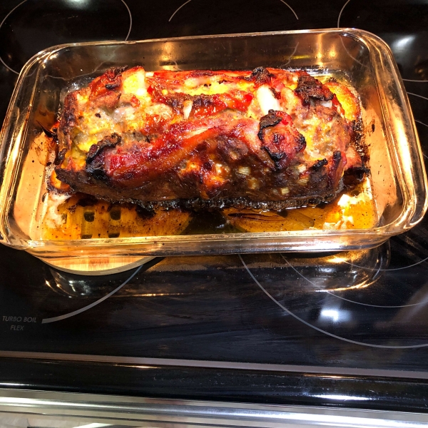 Dad's Cheesy Bacon Wrapped Meat Loaf