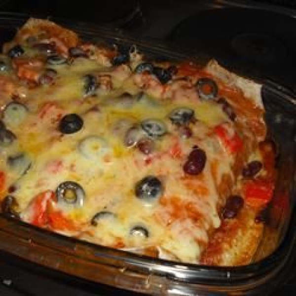 Chicken and Red Bean Enchiladas