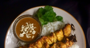 Air Fryer Chicken Satay with Dipping Sauce