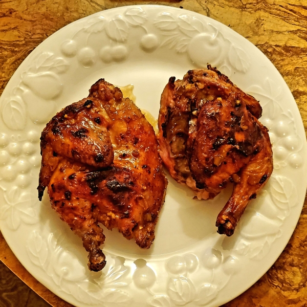 Orange Glazed Cornish Hen