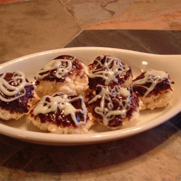 Easy Chocolate Covered Coconut Macaroons