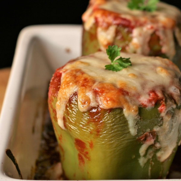 Peppers Stuffed with Chicken and Rice
