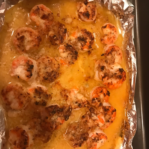 Broiled Lemon and Garlic Tiger Prawns