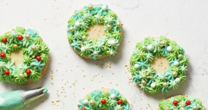 Evergreen Cookies with Ermine Frosting