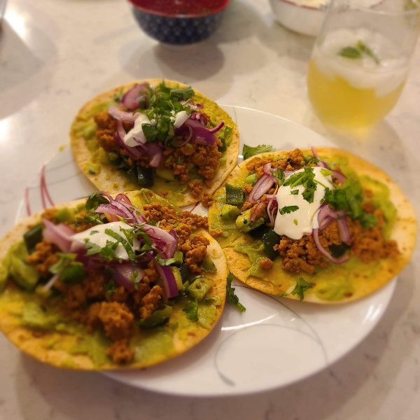 Crispy Ground Turkey Tostadas