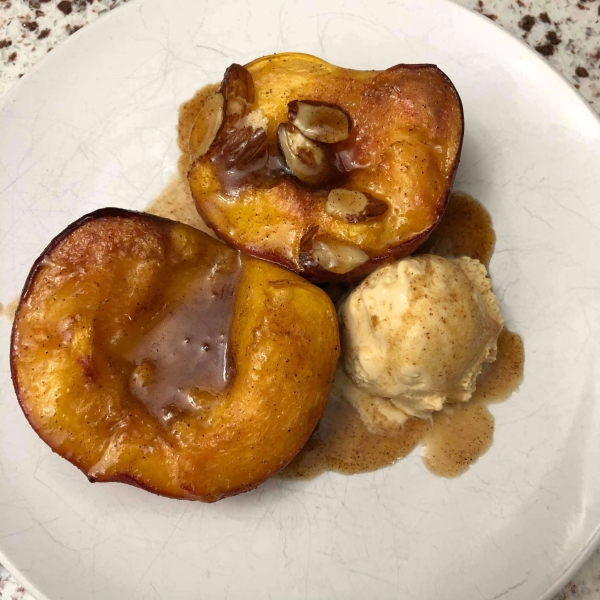 Brandy Baked Peaches