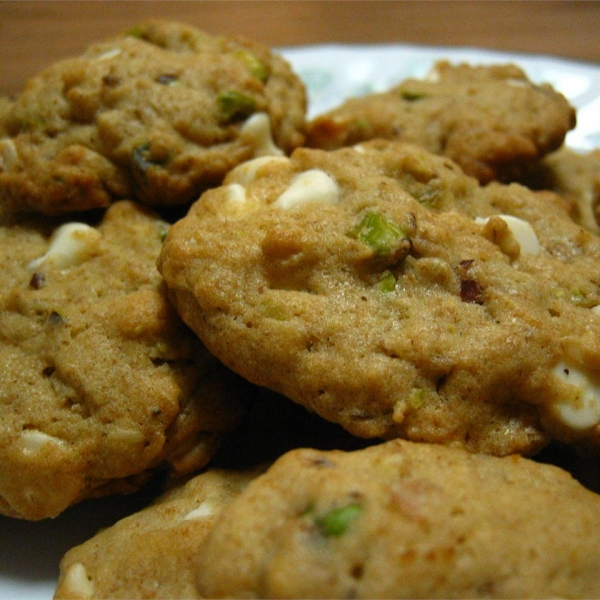 Pistachio White Chocolate Chip Cookies