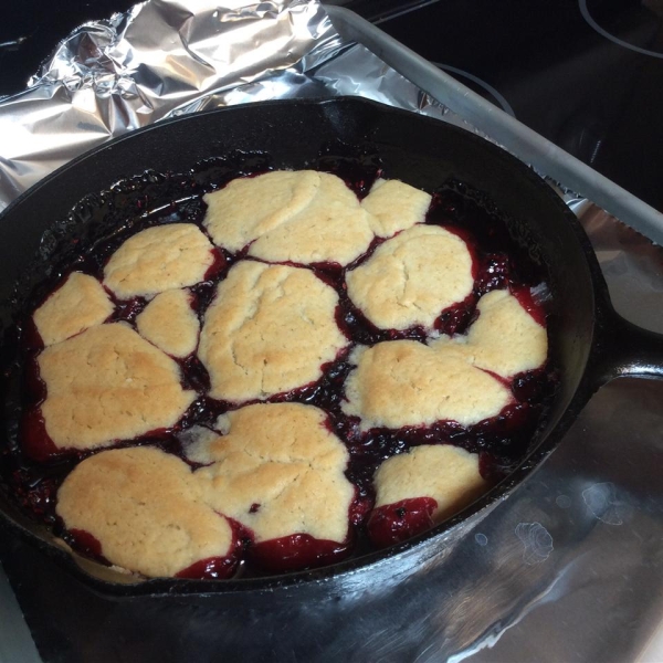 Raspberry and Blueberry Cobbler