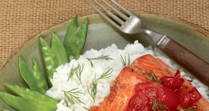 Salmon with Sauteed Tomatoes