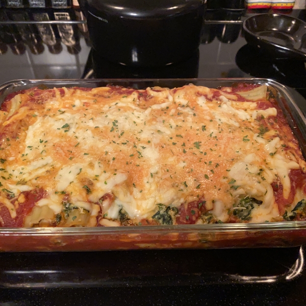 Spinach Cheese Manicotti