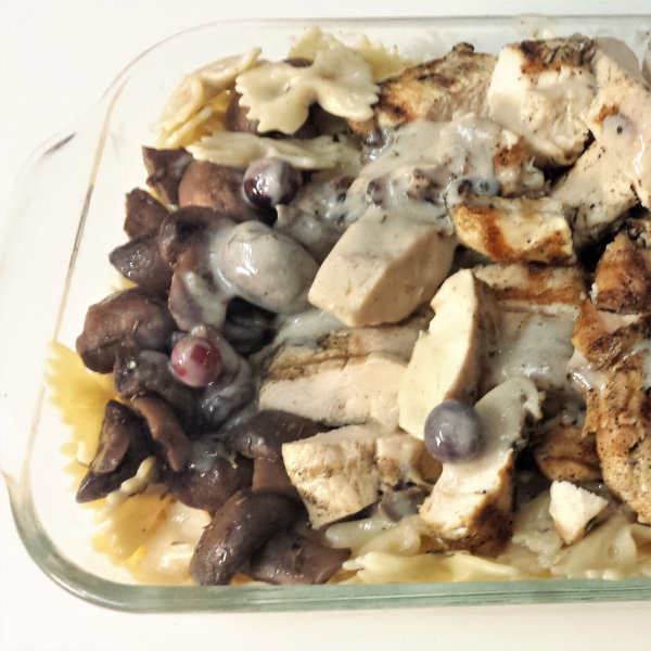 Chicken with Red Grapes And Mushrooms
