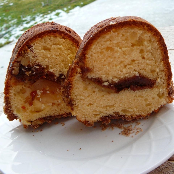 Apple Sour Cream Streusel Cake