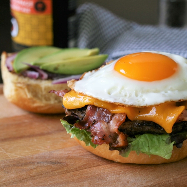 Bacon, Egg, and Avocado Burgers