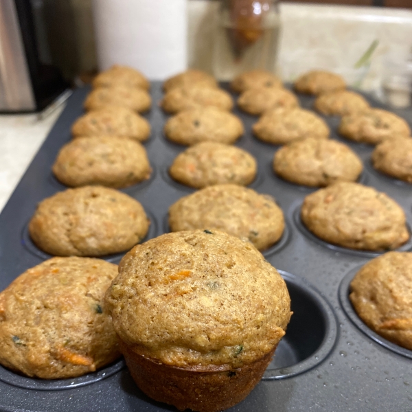 Carrot, Apple, and Zucchini Muffins