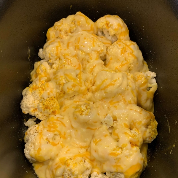 Slow Cooker Cheesy Cauliflower Casserole